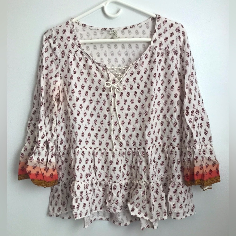 Mudd flared sleeves blouse